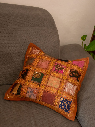 Bright Patchwork Cushion Cover
