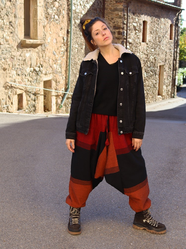 Tricolor Afghan pants