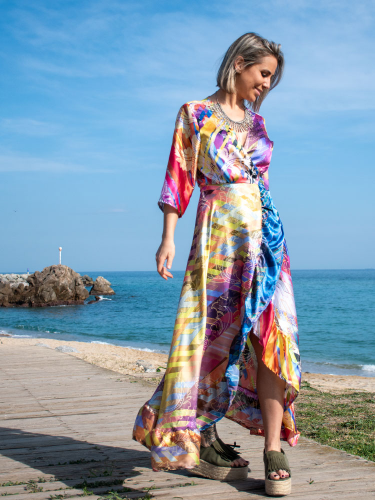 Narama Saree Kimono Dress