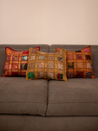Bright Patchwork Cushion Cover