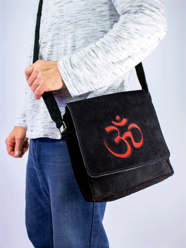 Om suede crossbody bag