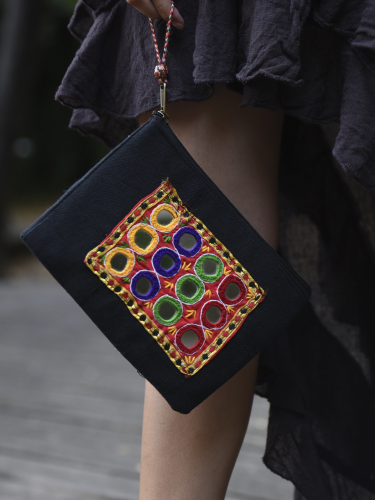 Mirrored banjara toiletry bag