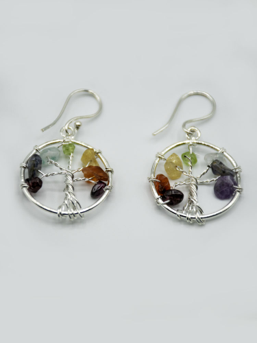 Mini tree of life earring